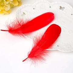 Pcs red feathers for sale  Delivered anywhere in UK