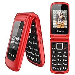 Uleway GSM Telefono Cellulare per Anziani, Telefono Cellulare a Conchiglia con Tasti Grandi Volume Alto Funzione SOS Doppio Schermo di Visualizzazione (1,77” e 2,4”) - Rosso usato  Spedito ovunque in Italia 