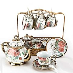 wwuiuiww 22PCS Adult Tea Set Tea Set Tea Set Ceramic for sale  Delivered anywhere in UK