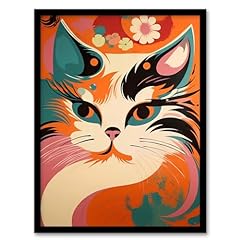 Cat graphic 1960s for sale  Delivered anywhere in USA 