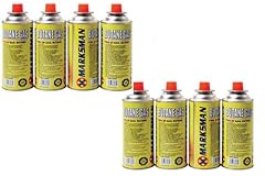 Marksman Marks 8 Butane Gas Bottles Canister Camping, used for sale  Delivered anywhere in UK