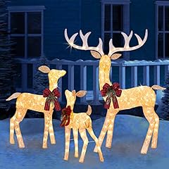 Piece lighted reindeer for sale  Delivered anywhere in USA 