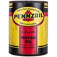 Pennzoil Metal Half Oil Can Wall Decor, used for sale  Delivered anywhere in Canada
