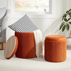 Round ottoman storage for sale  Delivered anywhere in USA 