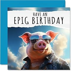 Pig birthday cards for sale  Delivered anywhere in UK