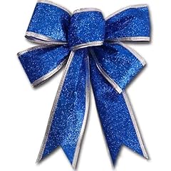 Blue christmas bows for sale  Delivered anywhere in USA 