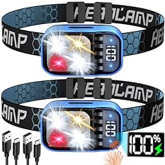 Headlamp rechargeable 2pcs for sale  Delivered anywhere in USA 
