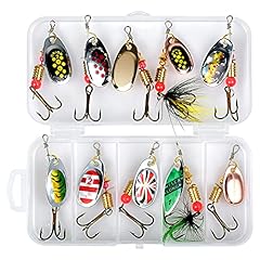 10pcsfishing spinners lures for sale  Delivered anywhere in UK