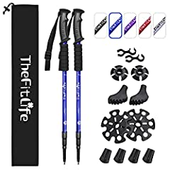 TheFitLife Hiking Walking Trekking Poles - 2 Pack With for sale  Delivered anywhere in UK
