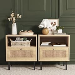 Rattan nightstands set for sale  Delivered anywhere in USA 