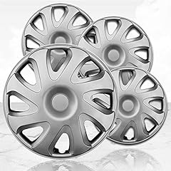 4pc silver hubcaps for sale  Delivered anywhere in USA 