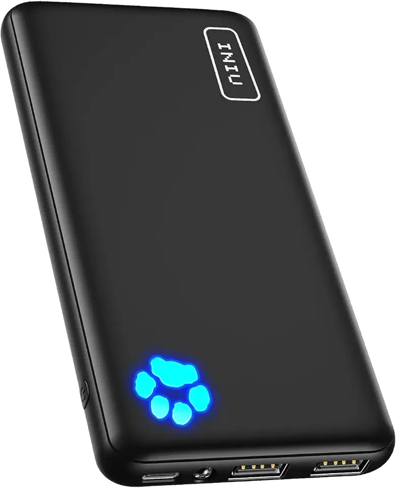 INIU Power Bank, 10000mAh USB C Powerbank Kleinste Drievoudige 3A Hoge-Snelheid Draagbare Oplader met LED Display Zaklamp Compatibel met iPhone 14 13 12 Pro Max Samsung iPad Airpods.[2022 Versie] tweedehands  