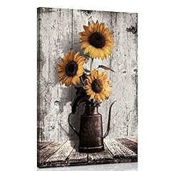 Rustic sunflower canvas for sale  Delivered anywhere in USA 