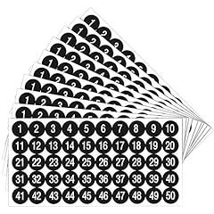 10 Sheets 1 to 50 Number Stickers Vinyl Consecutive for sale  Delivered anywhere in UK