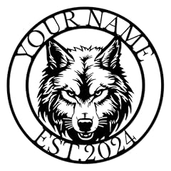 Metal wolf head for sale  Delivered anywhere in USA 