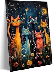 Whimsical cat canvas for sale  Delivered anywhere in USA 