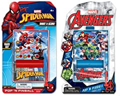 Marvel Pinball Game Toy (2 Packs Assorted) Avengers, used for sale  Delivered anywhere in USA 