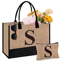 Initial jute tote for sale  Delivered anywhere in USA 