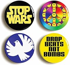 Peace badge button for sale  Delivered anywhere in UK