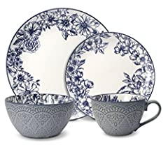 Pfaltzgraff Gabriela Blue 16-Piece Dinnerware Set,, used for sale  Delivered anywhere in USA 