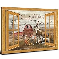 Vintage cow canvas for sale  Delivered anywhere in USA 