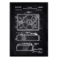 Usato, Nacnic Stampa artistica vintage su sfondo nero brevetto usato  Spedito ovunque in Italia 