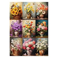 Vintage flowers puzzles for sale  Delivered anywhere in USA 