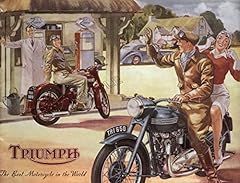 Vintage poster triumph for sale  Delivered anywhere in UK
