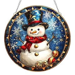 Snowman round acrylic for sale  Delivered anywhere in USA 