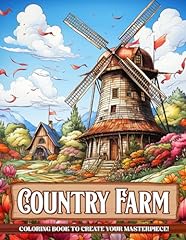 Country farm coloring for sale  Delivered anywhere in UK