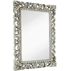 Hamilton Hills Vintage Wall Mirror - Silver Ornate, used for sale  Delivered anywhere in USA 