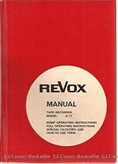 Revox manual. tape for sale  Delivered anywhere in USA 