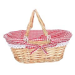 Rattan basket vintage for sale  Delivered anywhere in Ireland