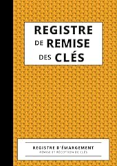 Registre remise clés d'occasion  Livré partout en France