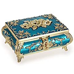 SUMNACON Vintage Metal Small Jewelry Box Trinket Box for sale  Delivered anywhere in UK