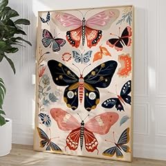 Vintage butterfly painting for sale  Delivered anywhere in USA 