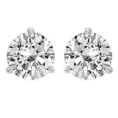 1 Carat Solitaire Diamond Stud Earrings 14K White Gold, used for sale  Delivered anywhere in USA 