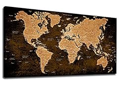 Vintage map wall for sale  Delivered anywhere in USA 