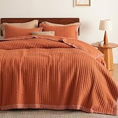 Bedsure orange bedspread for sale  Delivered anywhere in USA 
