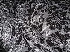 Black devore polyester for sale  Delivered anywhere in USA 