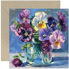 Pansies greeting card for sale  Delivered anywhere in UK
