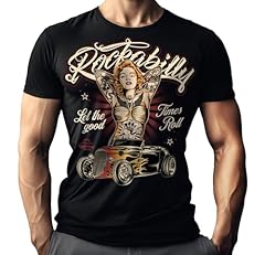 Rockabilly maglietta con usato  Spedito ovunque in Italia 