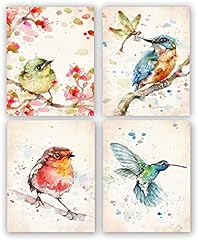 Watercolor hummingbirds wall for sale  Delivered anywhere in USA 