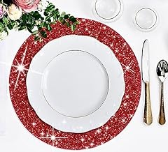 Red placemats set for sale  Delivered anywhere in USA 
