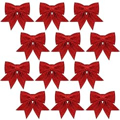 12pcs red christmas for sale  Delivered anywhere in UK