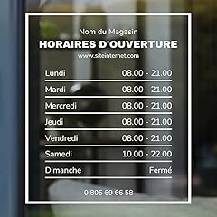 Autocollant sticker horaires d'occasion  Livré partout en France