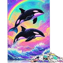 Puzzle orcas rainbow usato  Spedito ovunque in Italia 