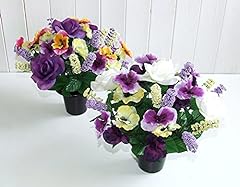 Pansy rose artificial for sale  Delivered anywhere in UK