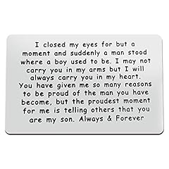 Son Gift from Mom Wallet Insert Card to My Son Inspirational for sale  Delivered anywhere in UK