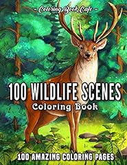 100 Wildlife Scenes: An Adult Coloring Book Featuring for sale  Delivered anywhere in Canada